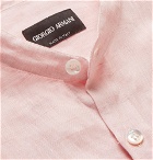 Giorgio Armani - Nehru Grandad-Collar Linen Shirt - Pink