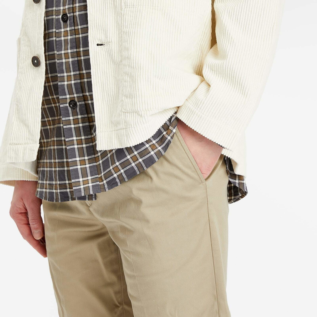 Barbour Men's Ted Relaxed Fit Chino Trousers in Stone Barbour