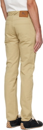 Burberry Beige Logo Patch Jeans