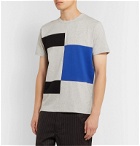 Aloye - Colour-Block Mélange Cotton-Jersey T-Shirt - Gray