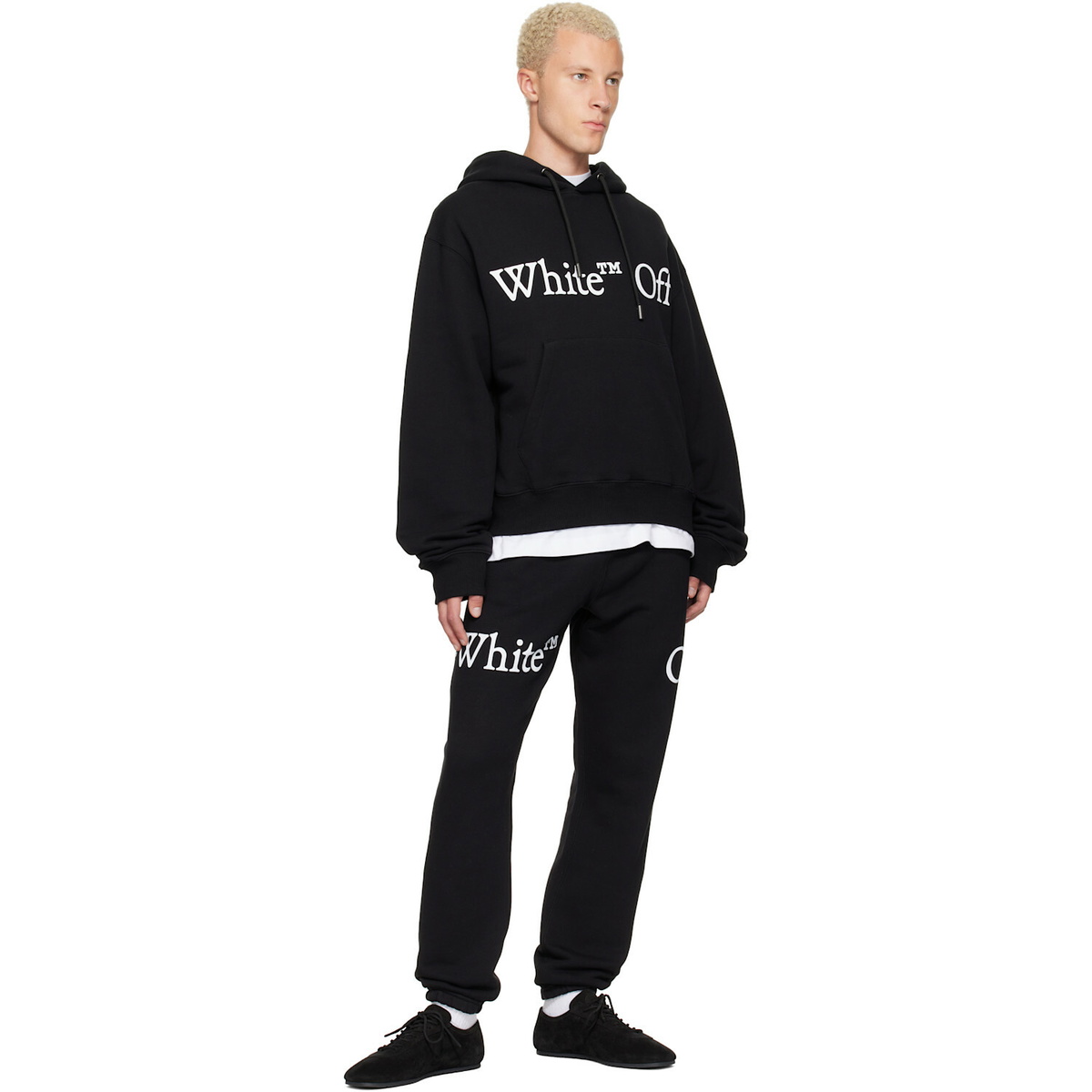 Off-White Black Bookish Scarf Regular Hoodie