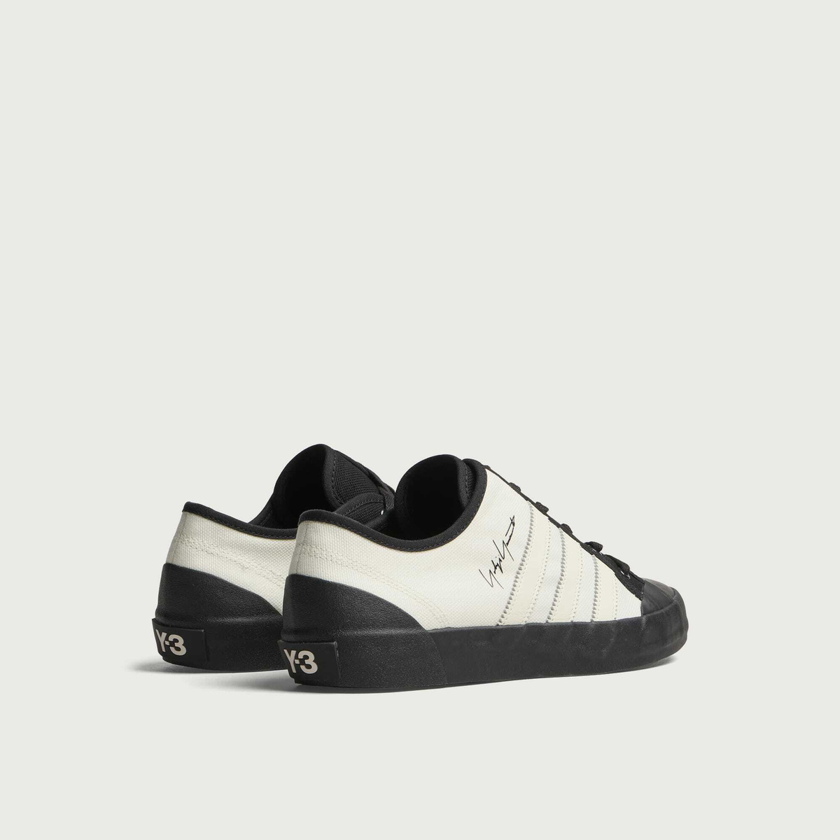 Y-3 Nisi Lo Sneaker in Owhite/Owhite/Black