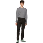 Haider Ackermann Black and White Striped Fortuna Long Sleeve T-Shirt