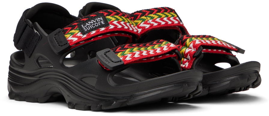 Lanvin Black Suicoke Edition Curb Laces Sandals Lanvin