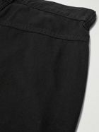Jacquemus - Marrone Straight-Leg Zip-Embellished Cotton-Canvas Shorts - Black