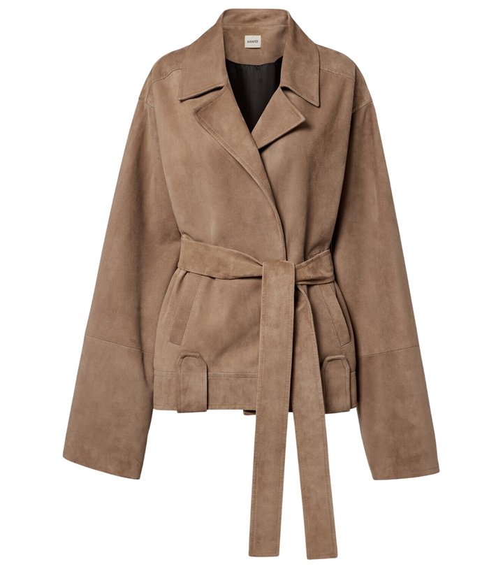 Photo: Khaite Alder belted suede jacket