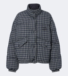 Miu Miu Reversible checked cotton flannel down jacket