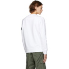 Stone Island White Cotton Sweatshirt