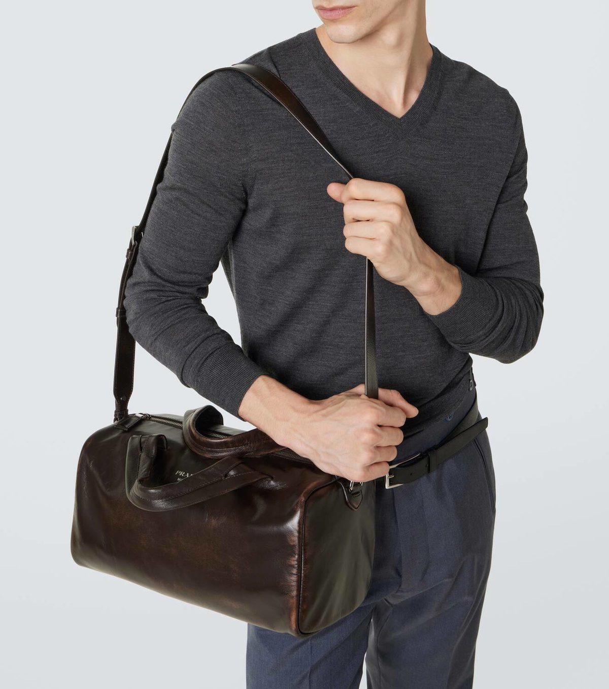 Prada Small leather duffel bag