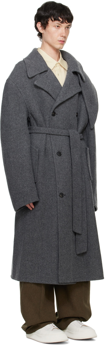 Recto Gray Kuse Oversized Coat Recto