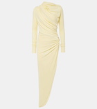 Christopher Esber Asymmetric draped cutout midi dress