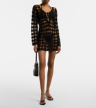 Anna Kosturova Crochet cotton minidress