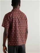 Kartik Research - Printed Cotton Shirt - Burgundy