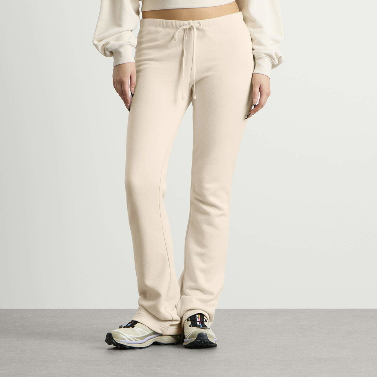 SKIMS Women's Drapey French Terry Straight Leg Pant in Buff