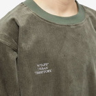 WTAPS Men's Smock Crew Neck Overshirt in Olive Drab