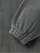 Les Tien - Yacht Cotton-Corduroy Half-Zip Sweatshirt - Gray