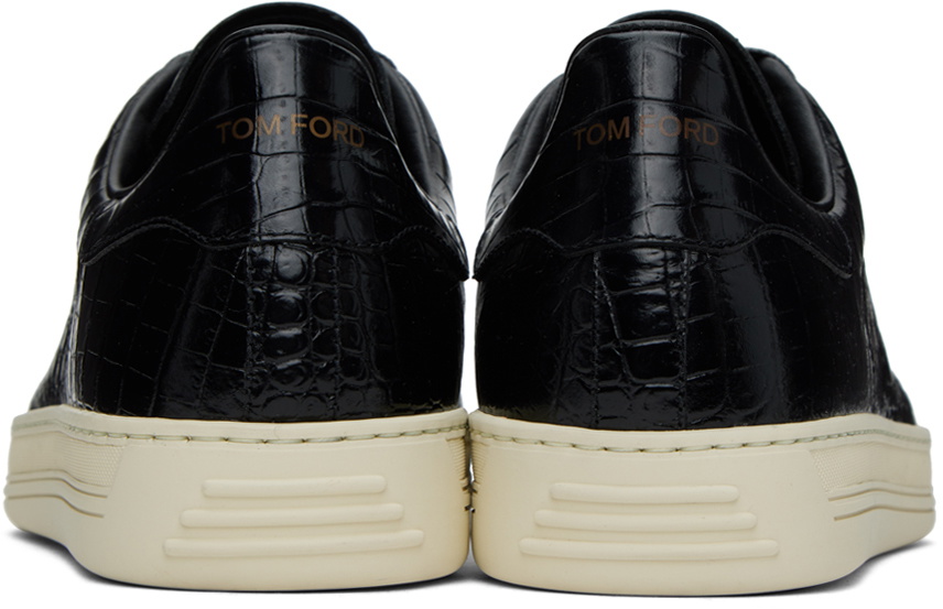 TOM FORD Black Printed Croc Warwick Sneakers TOM FORD