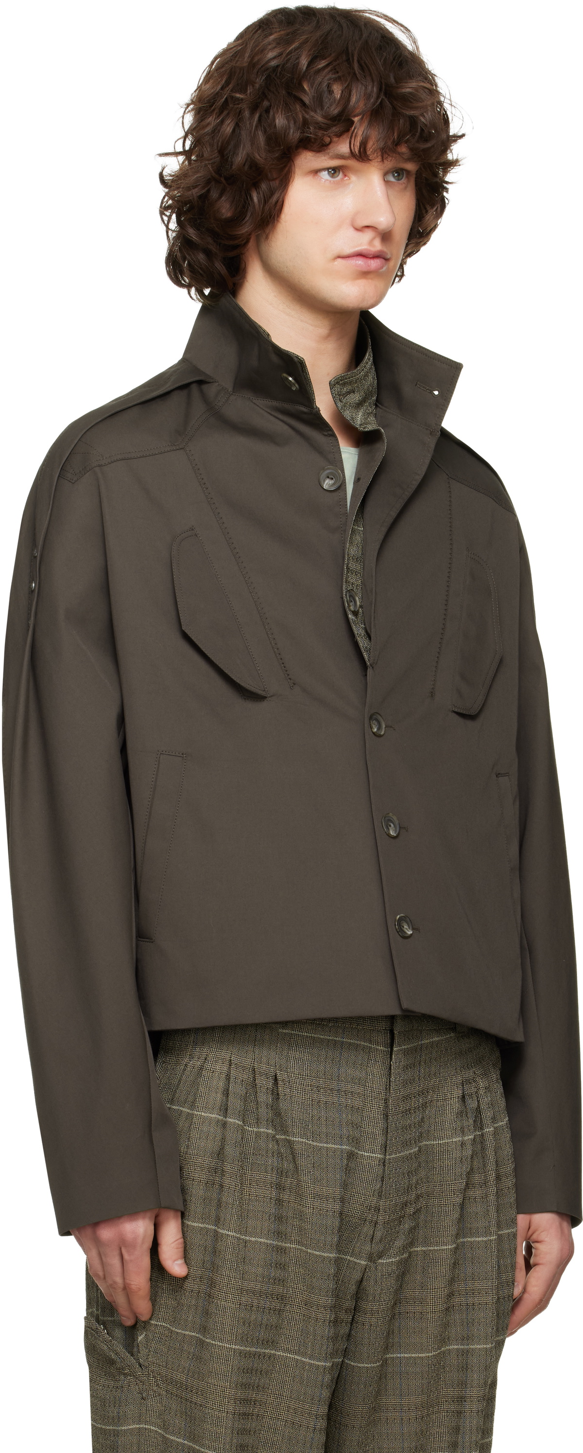 Kiko Kostadinov Brown Egreta Jacket