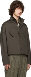 Kiko Kostadinov Brown Egreta Jacket