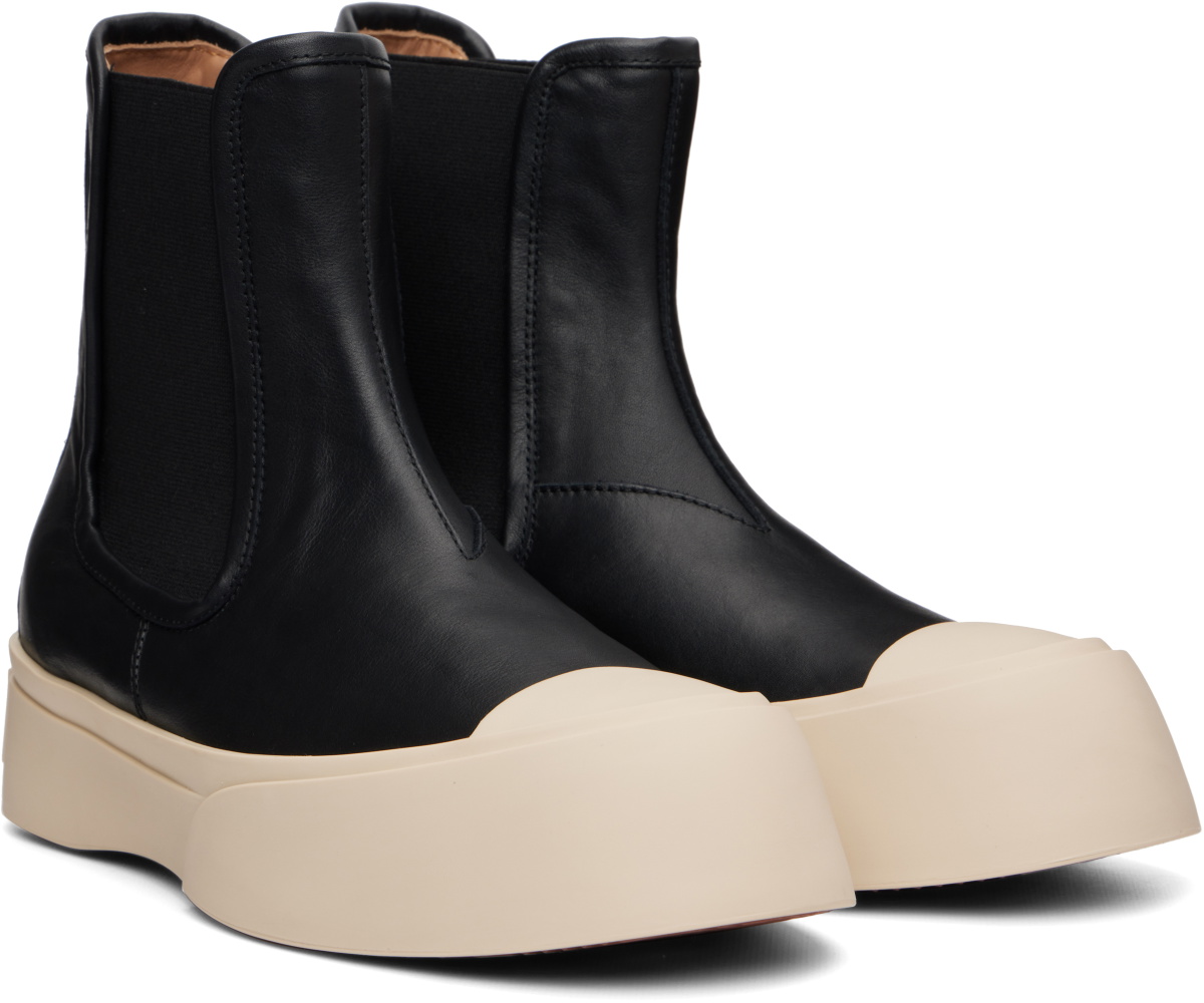 Marni Black Nappa Leather Pablo Chelsea Boots