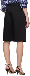Matteau Black Long Chino Shorts