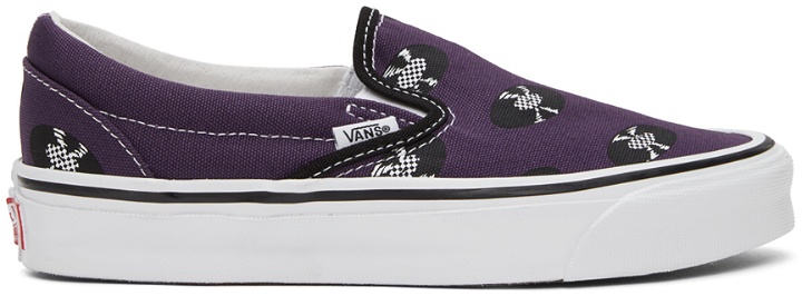 Photo: WACKO MARIA Purple Vans Edition Vinyl OG Slip-On LX Sneakers