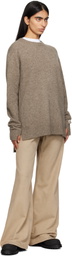 Études Taupe Round Neck Sweater