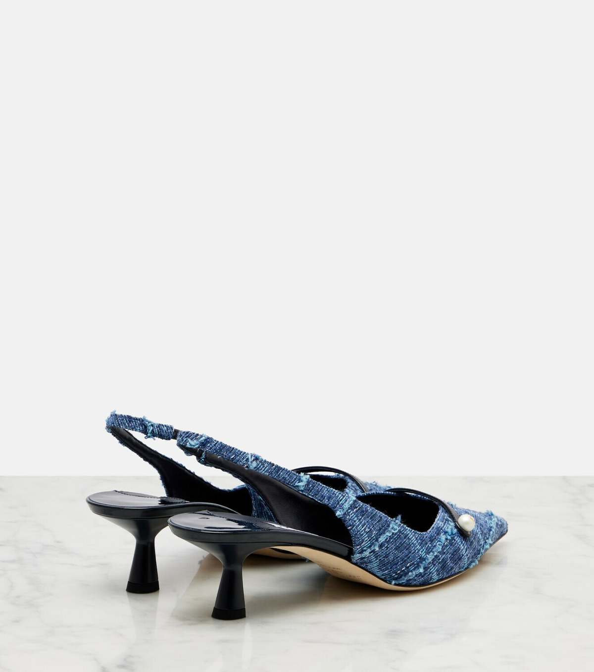 Jimmy Choo Amita denim slingback pumps
