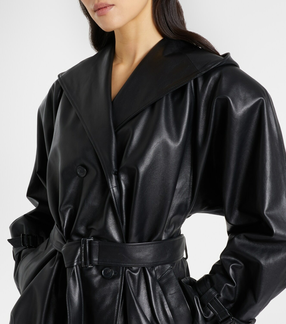 Magda Butrym Hooded leather jacket