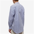 Comme des Garçons Play Men's Invader Striped Shirt in Blue/White Stripes