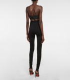 David Koma Mesh-paneled leggings