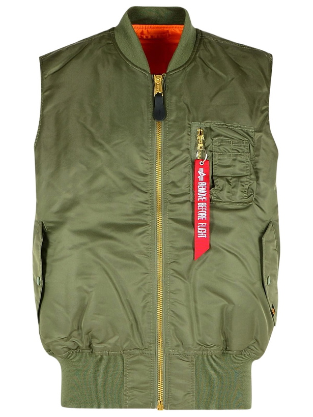 Photo: Alpha Industries Green Nylon Vest