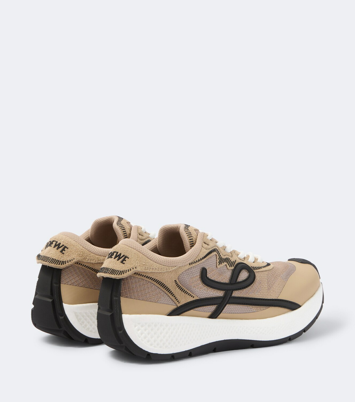 Loewe Pogo suede-trimmed sneakers
