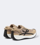 Loewe Pogo suede-trimmed sneakers