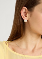 Sapir Bachar Large Pearl Sterling Silver Stud Earrings - One Size