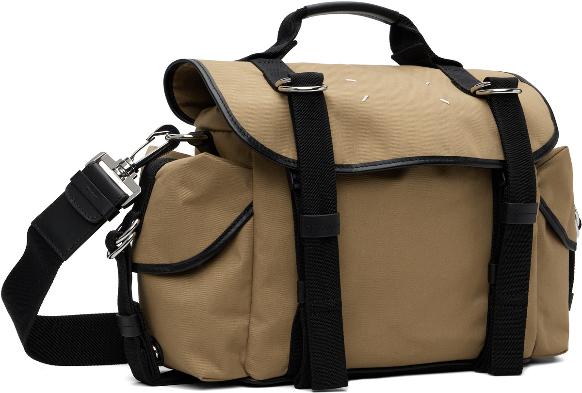 Maison Margiela Beige & Black High Tech Messenger Small Bag