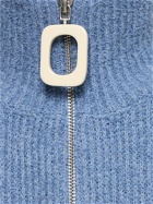 JW ANDERSON - Henley Half-zip Cotton Knit Sweater