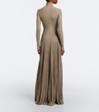 Ralph Lauren Collection Knitted pleated maxi dress