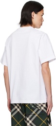 Burberry White Print T-Shirt