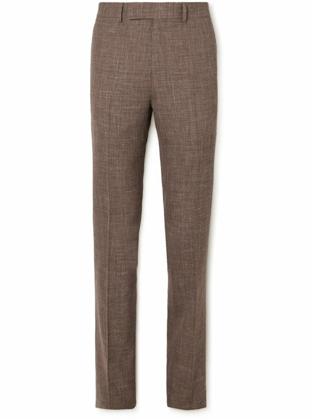 Photo: Kingsman - Straight-Leg Wool Suit Trousers - Brown