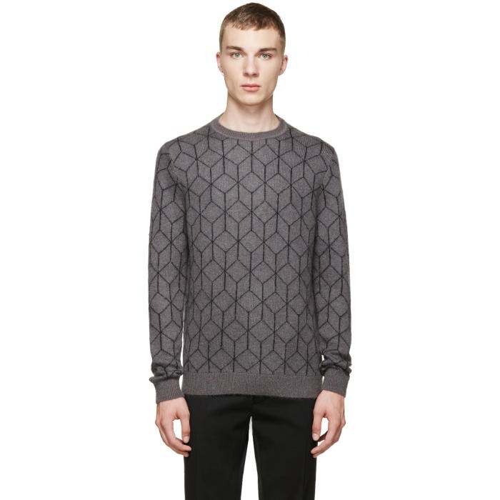 Photo: Christopher Kane Grey Mohair 3D Cube Sweater