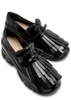 Simone Rocha Tracker Loafer Fringed Leather Sneakers Black