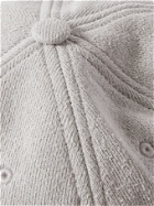 SSAM - Textured Organic Cotton and Silk-Blend Baseball Cap - Gray