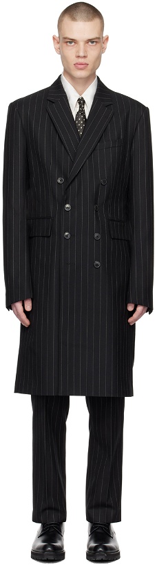 Photo: Dries Van Noten Black Striped Coat