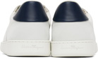 Ferragamo White Low Top Signature Sneakers
