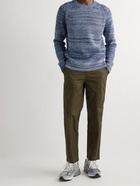 Mr P. - Twisted-Yarn Cotton and Wool-Blend Sweater - Blue