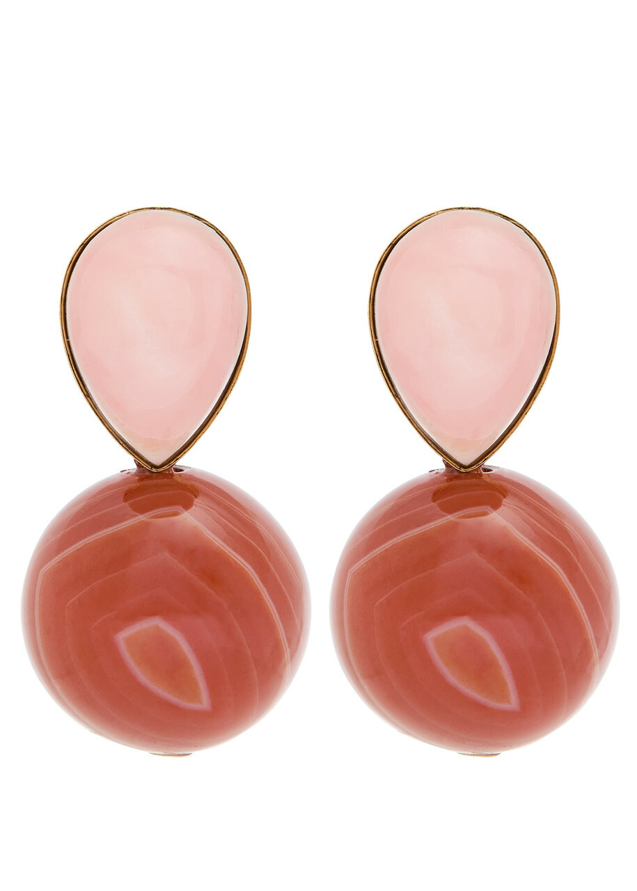 Jennifer Behr Allison 18kt Gold-plated Drop Earrings - Pink - One Size