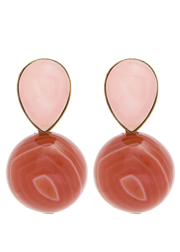 Photo: Jennifer Behr Allison 18kt Gold-plated Drop Earrings - Pink - One Size