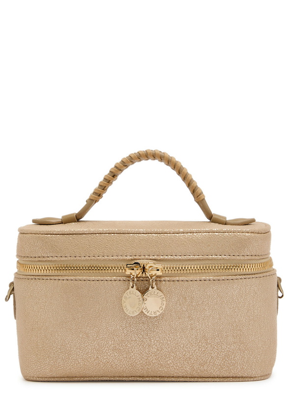 Photo: Stella Mccartney Falabella Faux Suede Vanity Case - Gold - One Size