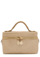 Stella Mccartney Falabella Faux Suede Vanity Case - Gold - One Size